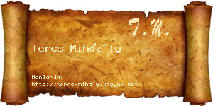 Tercs Mihály névjegykártya