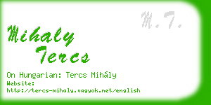 mihaly tercs business card